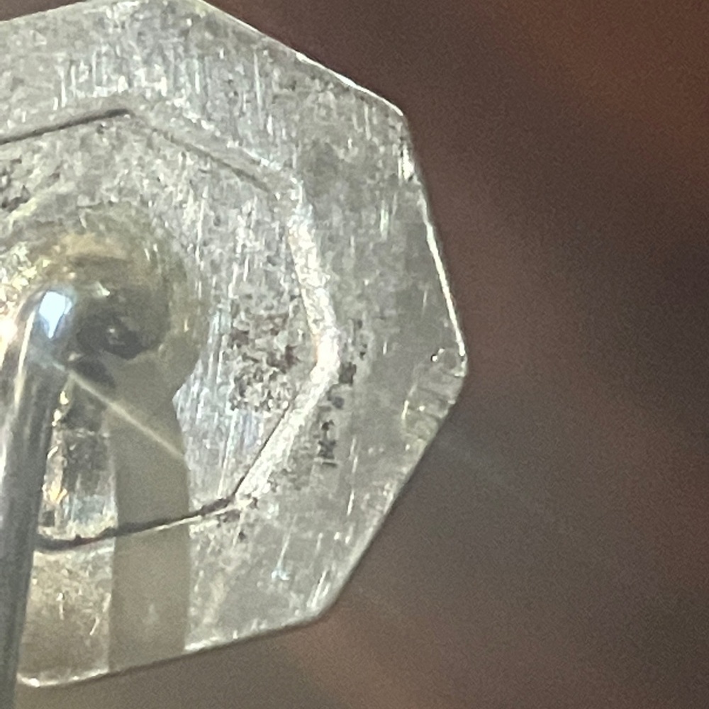 Antique/Vintage Sterling Silver Octagon Stick / Tie Pin - Picture 8 of 10